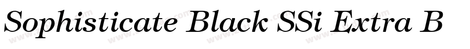 Sophisticate Black SSi Extra Bold字体转换